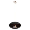 Cocoon Aeris Hanging Ethanol Fireplace - Matt Black With Angled Pole