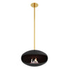 Cocoon Aeris Hanging Ethanol Fireplace - Matt Black With Straight Pole