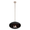 Cocoon Aeris Hanging Ethanol Fireplace - Matt Black With Straight Pole