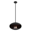 Cocoon Aeris Hanging Ethanol Fireplace - Matt Black With Straight Pole