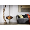 Cocoon Aeris Hanging Ethanol Fireplace - Stainless Steel With Angled Pole