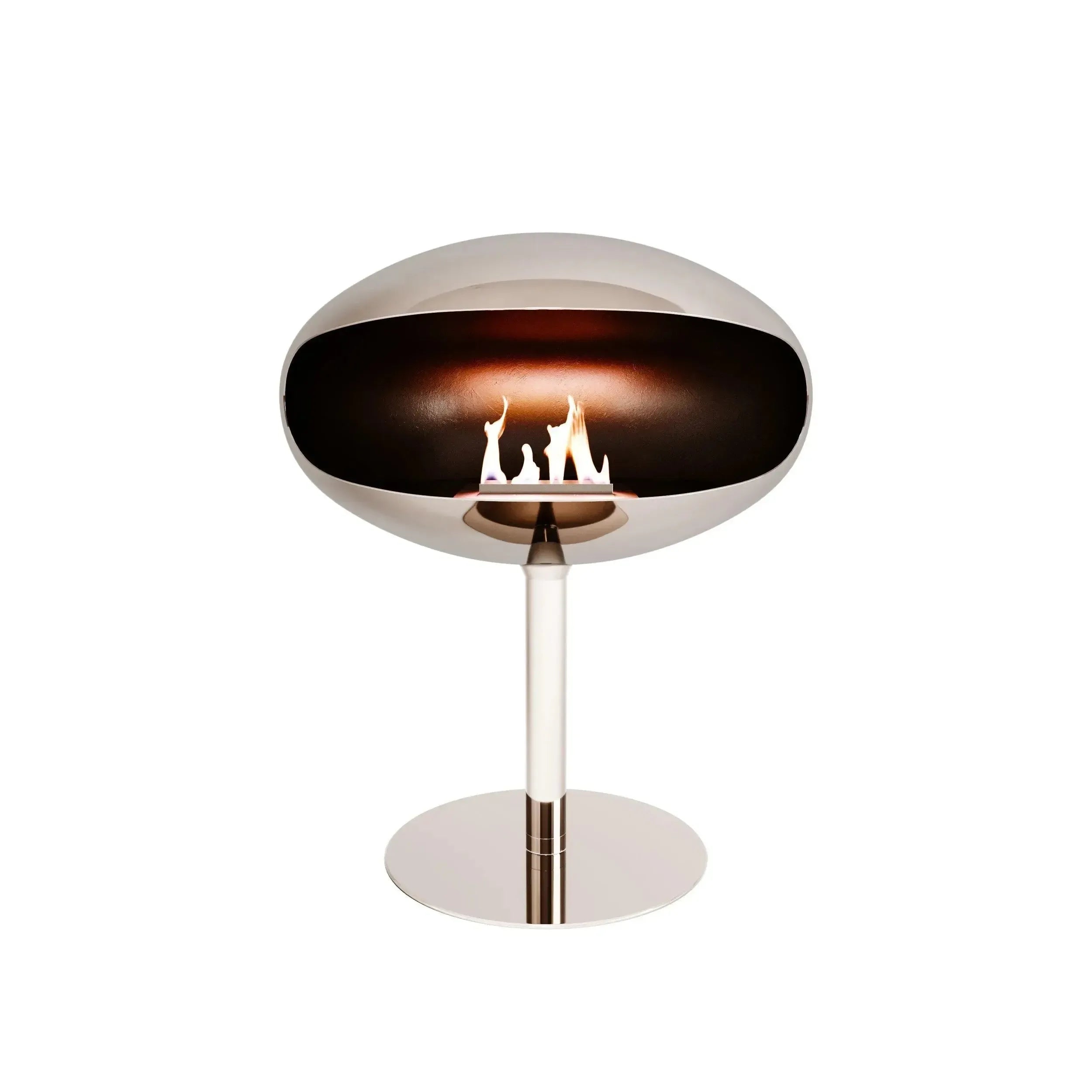 Cocoon Freestanding Ethanol Fireplace - Stainless Steel