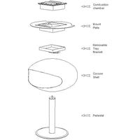 Cocoon Freestanding Ethanol Fireplace - Stainless Steel