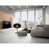 Cocoon Pedestal Standing Ethanol Fireplace - Matt Black