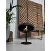 Cocoon Pedestal Standing Ethanol Fireplace - Matt Black