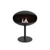 Cocoon Pedestal Standing Ethanol Fireplace - Matt Black