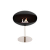 Cocoon Pedestal Standing Ethanol Fireplace - Matt Black