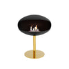 Cocoon Pedestal Standing Ethanol Fireplace - Matt Black