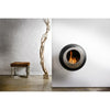 Cocoon Vellum Wall Mounted Ethanol Fireplace - Matt Black