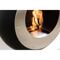 Cocoon Vellum Wall Mounted Ethanol Fireplace - Matt Black