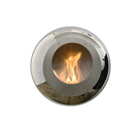 Cocoon Vellum Wall Mounted Ethanol Fireplace - Stainless Steel