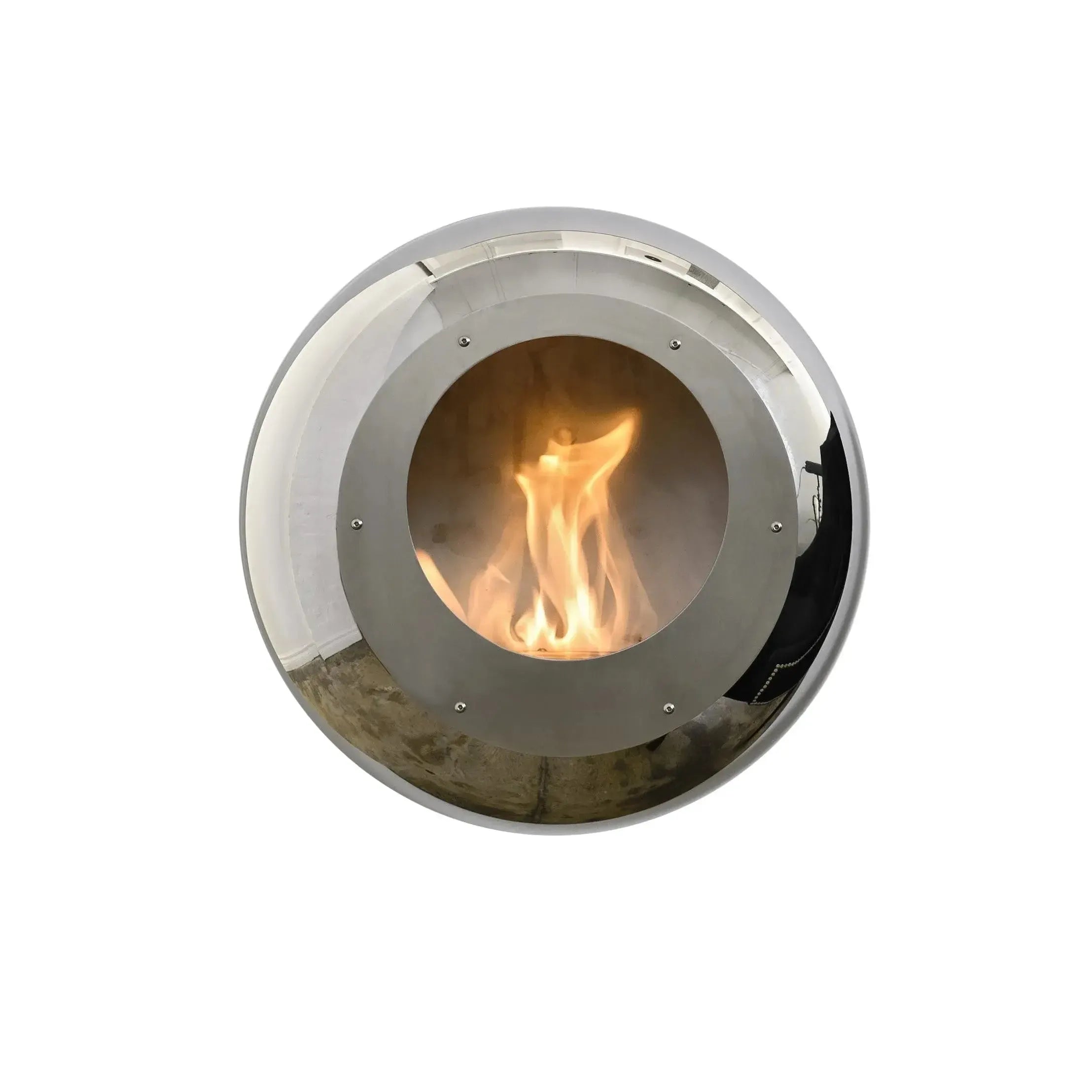 Cocoon Vellum Wall Mounted Ethanol Fireplace - Stainless Steel