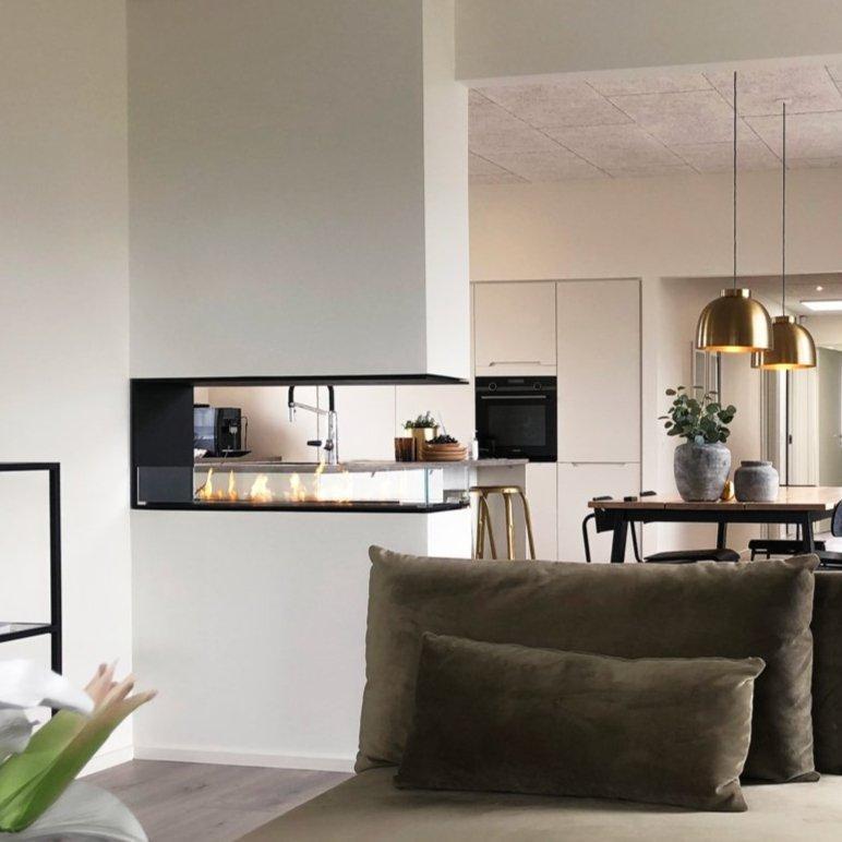 Decoflame Montreal Bay Ethanol Fireplace with Net Zero Burner