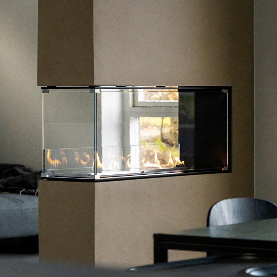 Decoflame Montreal Bay Ethanol Fireplace with Net Zero Burner