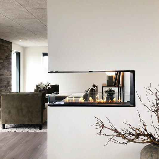 Decoflame Montreal Bay Ethanol Fireplace with Net Zero Burner