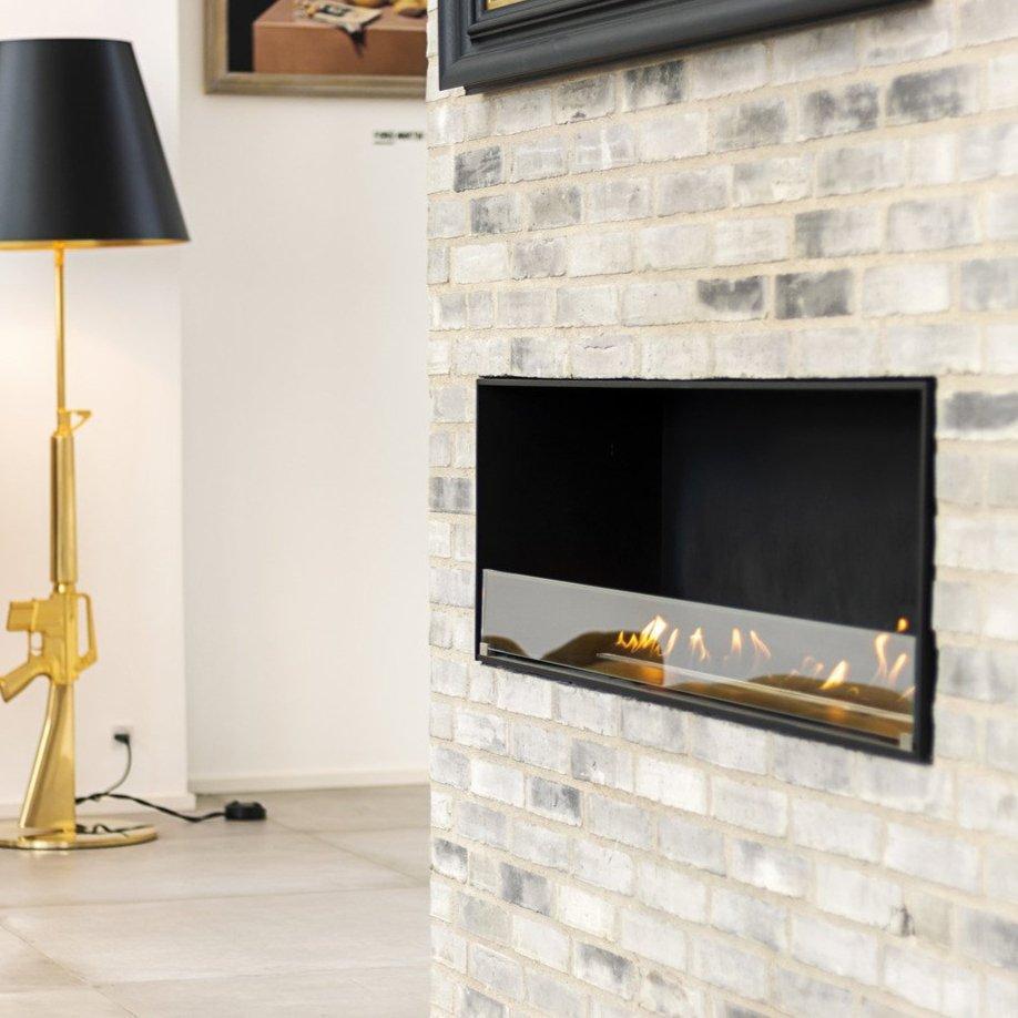 Decoflame Montreal Front Facing Ethanol Fireplace with Net Zero Burner