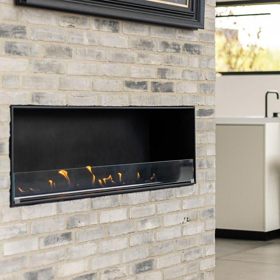 Decoflame Montreal Front Facing Ethanol Fireplace with Net Zero Burner