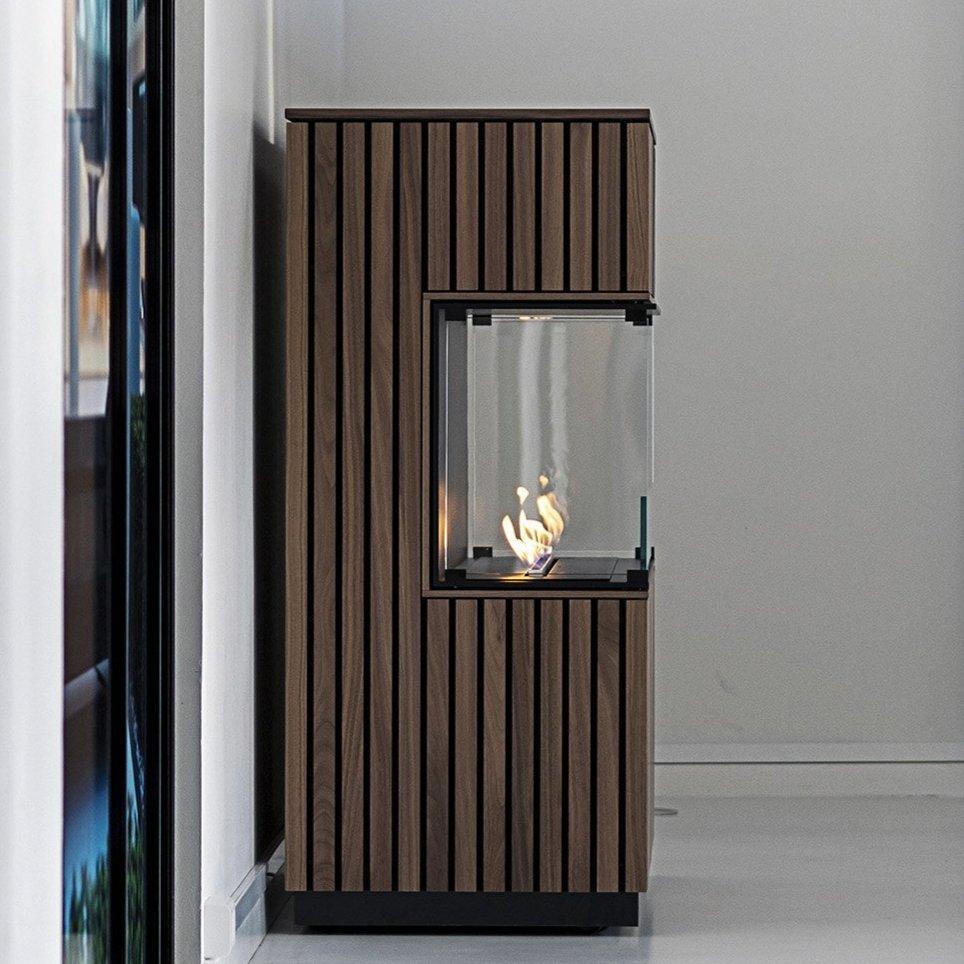 Decoflame Montreal Peninsula Ethanol Fireplace with Net Zero Burner