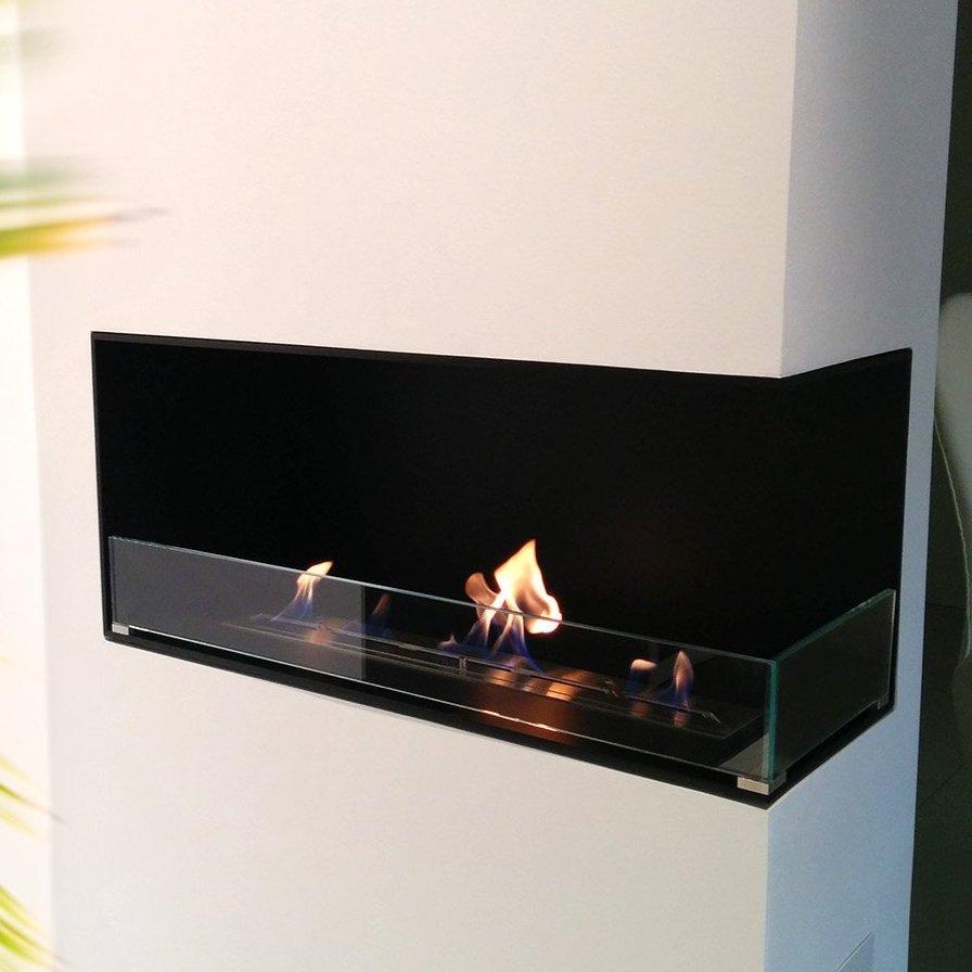Decoflame Montreal Right Corner Ethanol Fireplace with Net Zero Burner