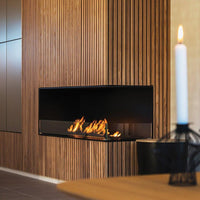 Decoflame Montreal Right Corner Ethanol Fireplace with Net Zero Burner