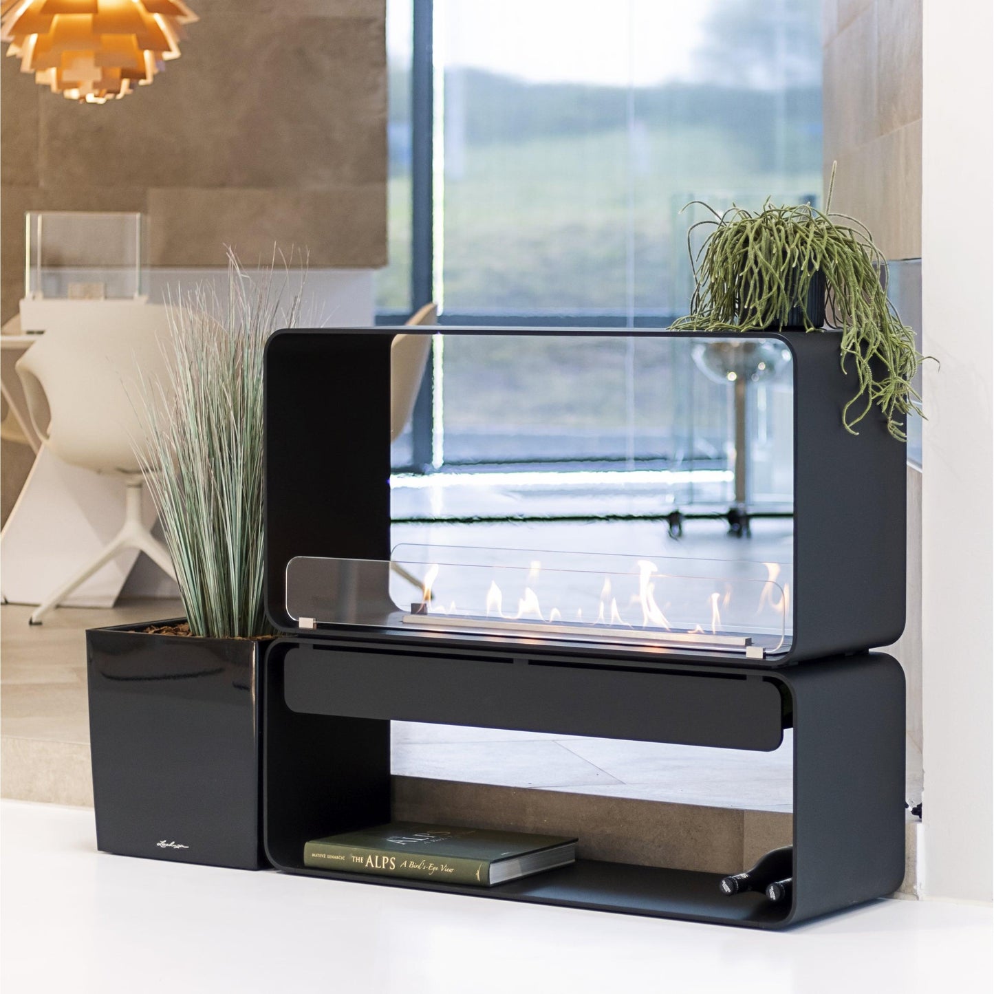 Decoflame Net Zero Austin Freestanding Ethanol Fireplace