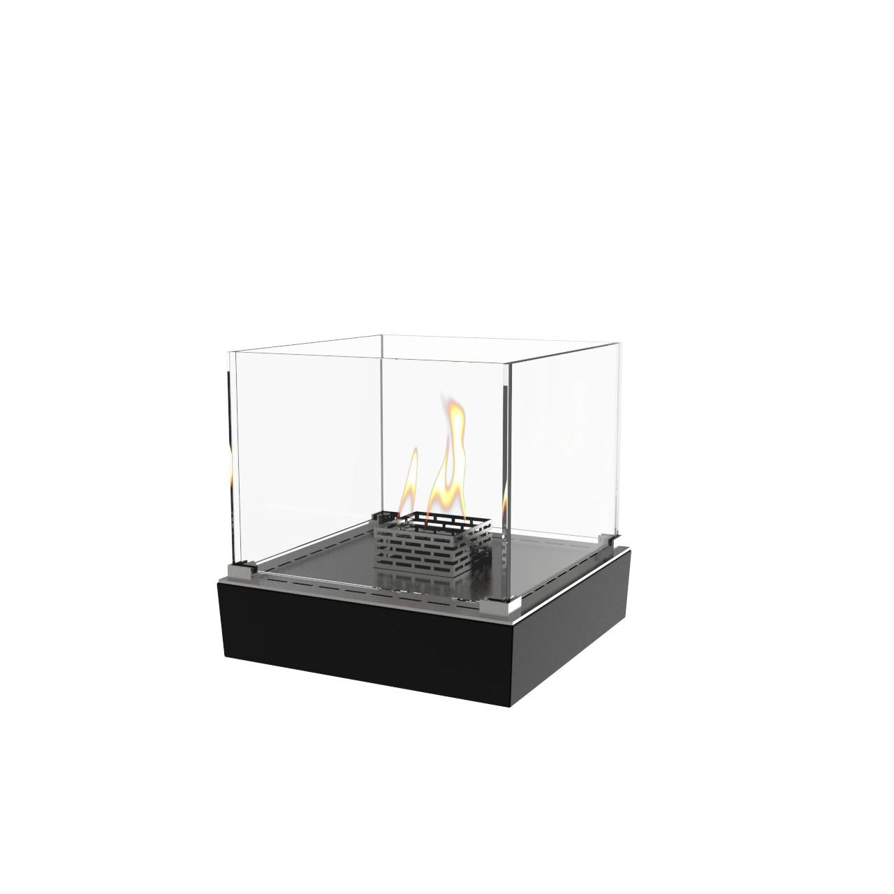 Decoflame Outdoor Net Zero Manual Nice Tower Freestanding Black Ethanol Fireplace