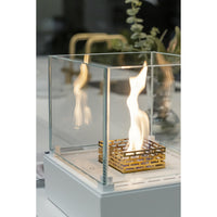 Decoflame Outdoor Net Zero Manual Nice Tower Freestanding White Ethanol Fireplace