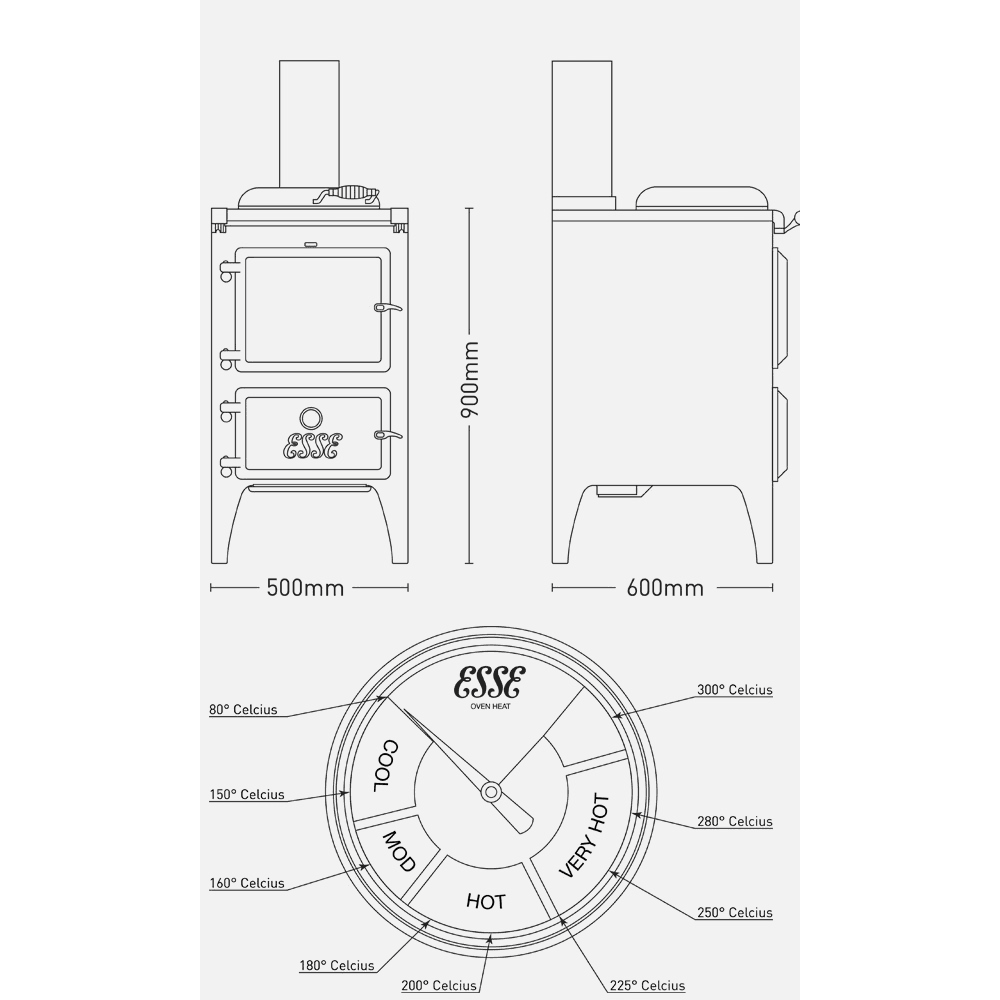 Esse Bakeheart Wood Cooker