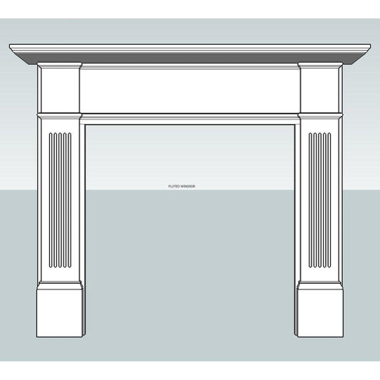 Fluted Windsor Mdf Mantle