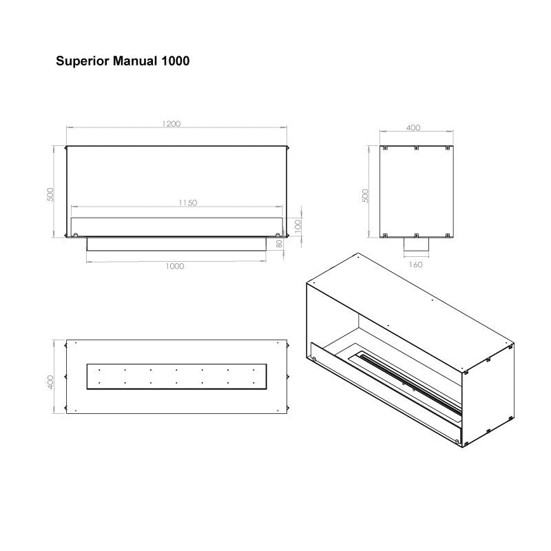 Foco One 1200 Ethanol Fireplace