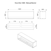 Foco One 1800 Ethanol Fireplace (Made to Order)