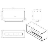 Foco Two 1200 Double Sided Ethanol Fireplace