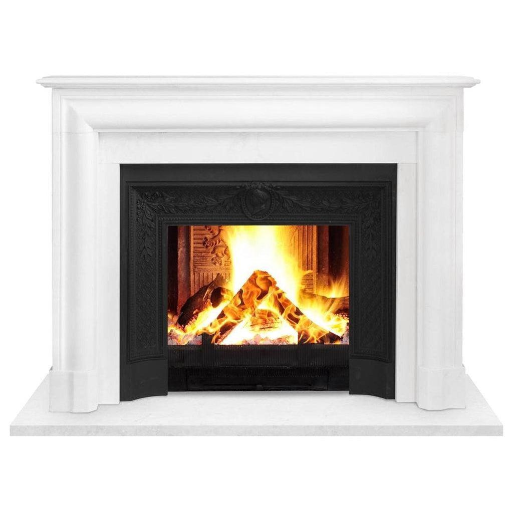 French Bolection Marble Mantle White