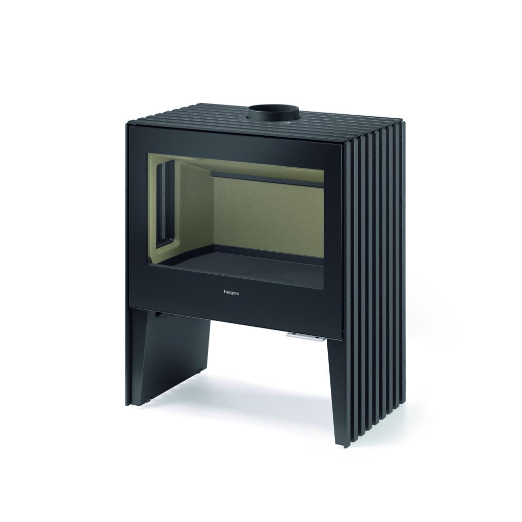 Hergom Glance L Freestanding Wood Fireplace w Legs