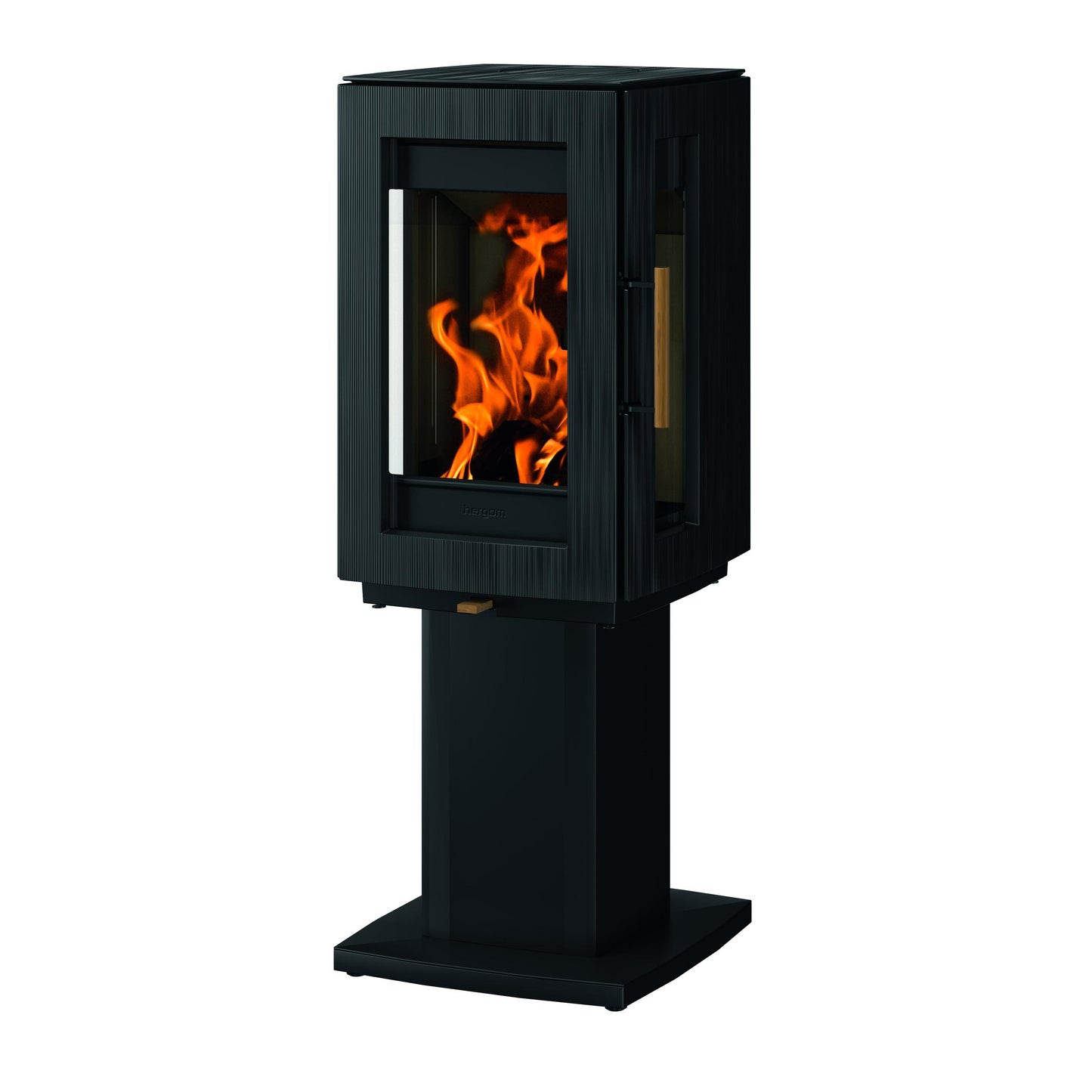 Hergom Glow With Pedestal Freestanding Wood Fireplace