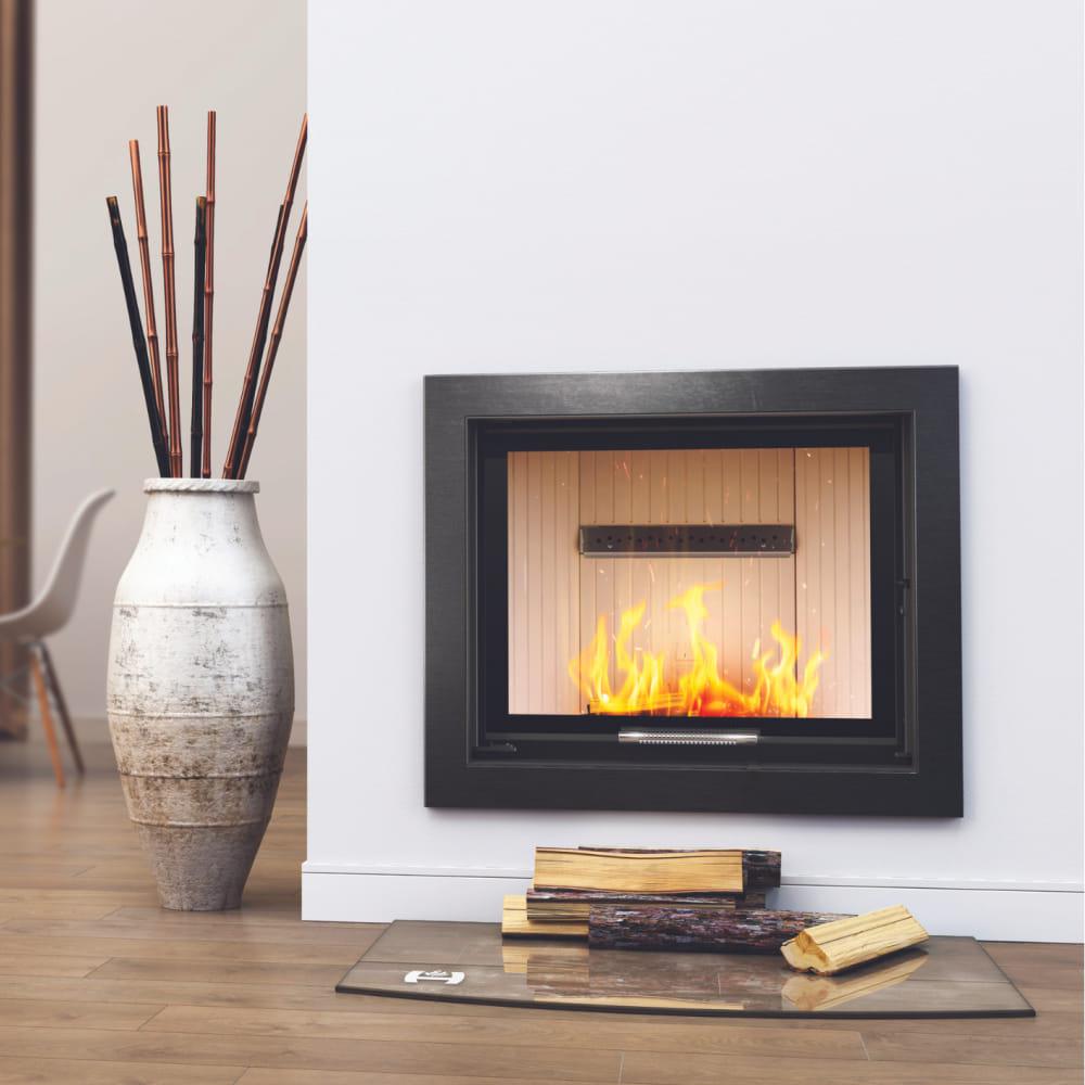 Hestia 1000 Guillotine Glass Fronted Wood Fireplace