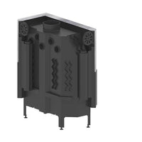 Hestia 1000 Guillotine Right Wood Fireplace