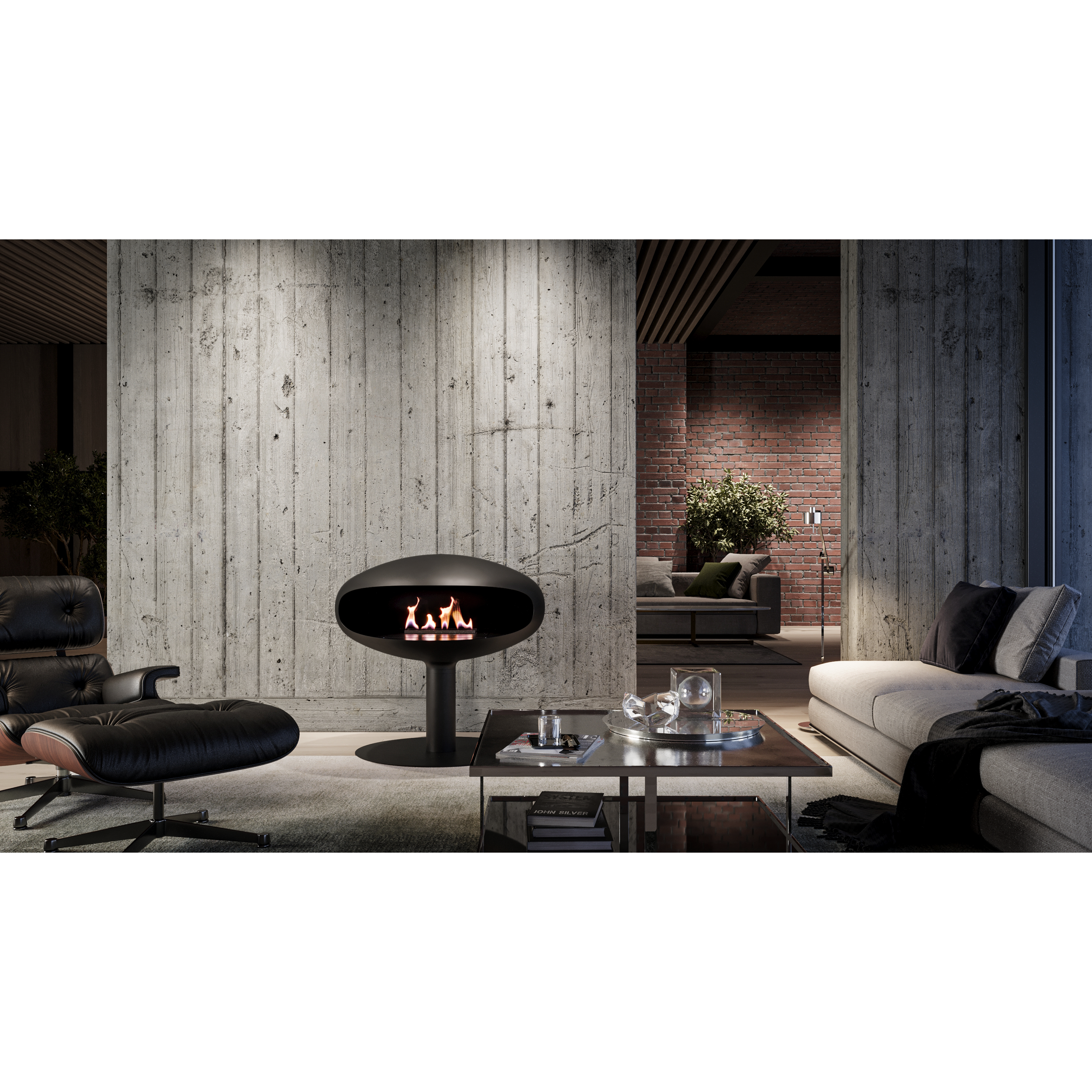 Iconic 900 Pedestal Ethanol Fireplace