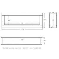 Ilektro 1250 2kW Tunnel Electric Fireplace