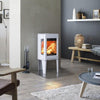 Jotul F163 White Enamel Wood Fireplace