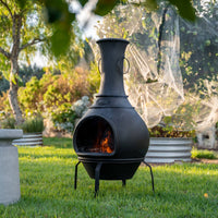 Argon Cast Iron Chiminea - Black