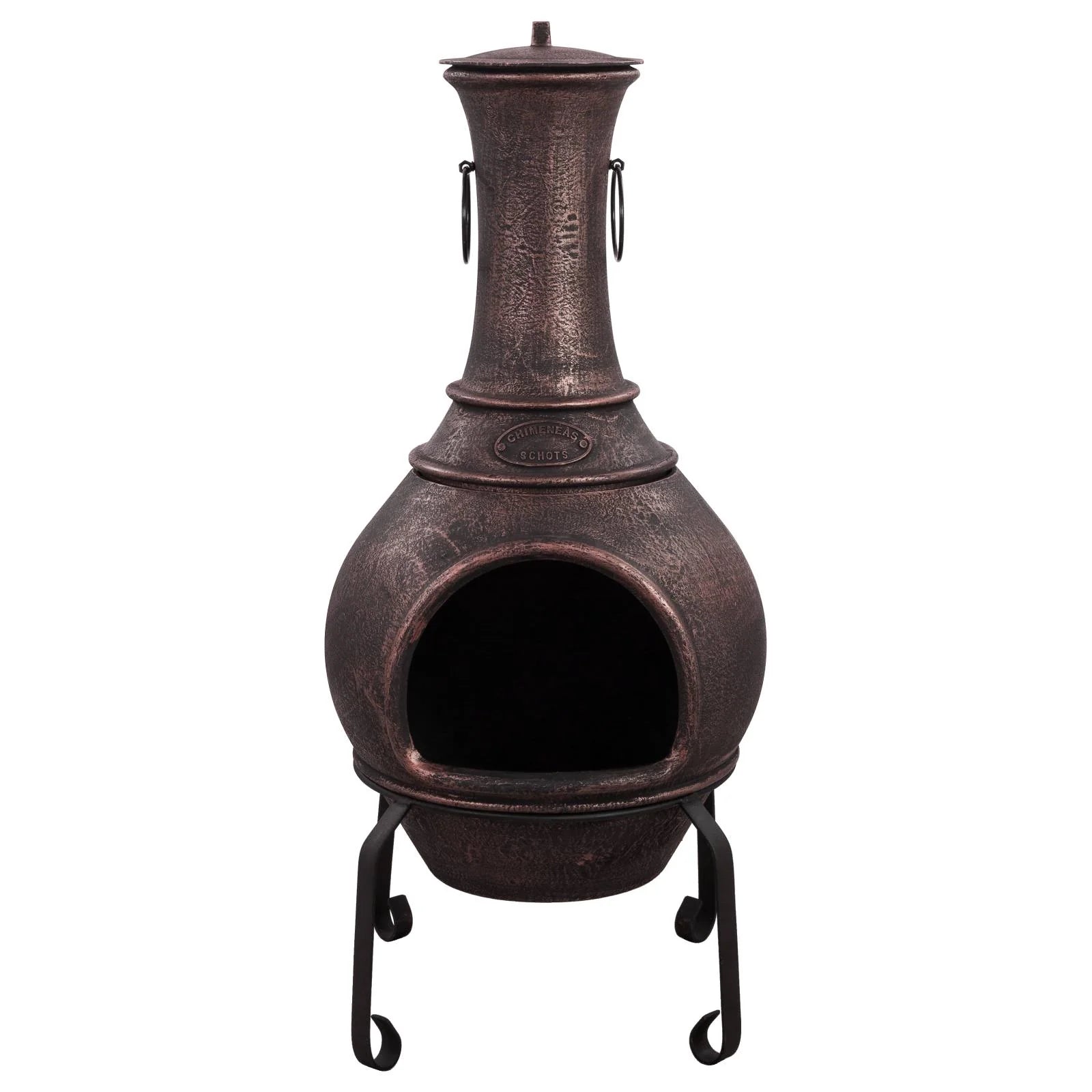 Argon Cast Iron Chiminea - Antique Copper