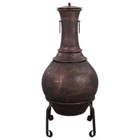 Argon Cast Iron Chiminea - Antique Copper