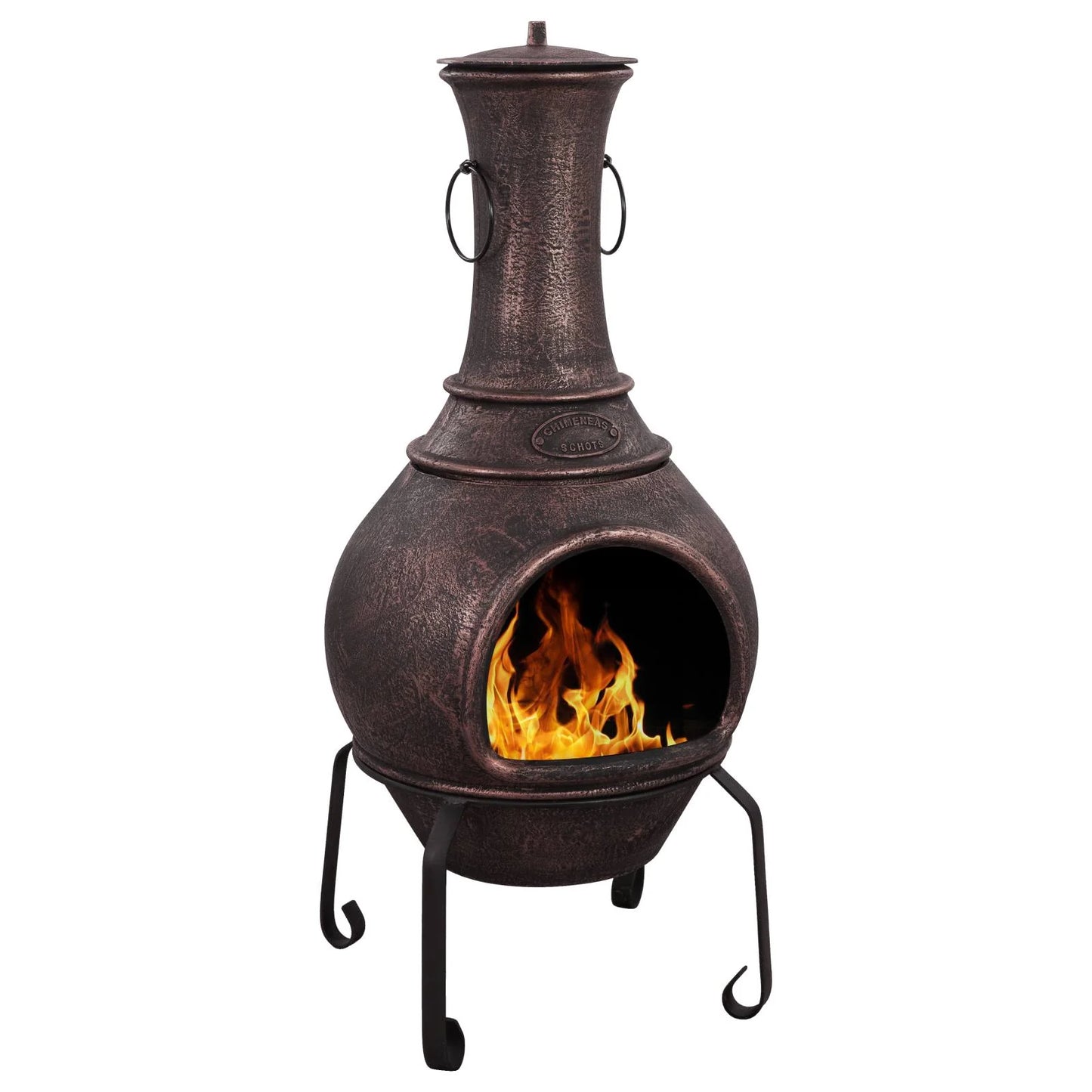 Argon Cast Iron Chiminea - Antique Copper