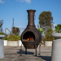 Argon Cast Iron Chiminea - Antique Copper