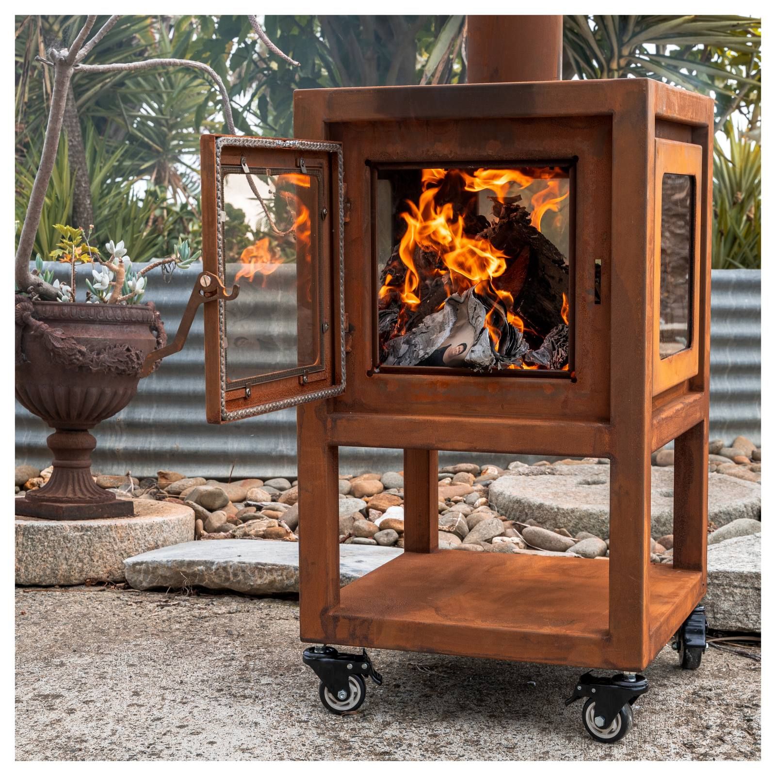 Lazaro Medium Outdoor Wood Fireplace