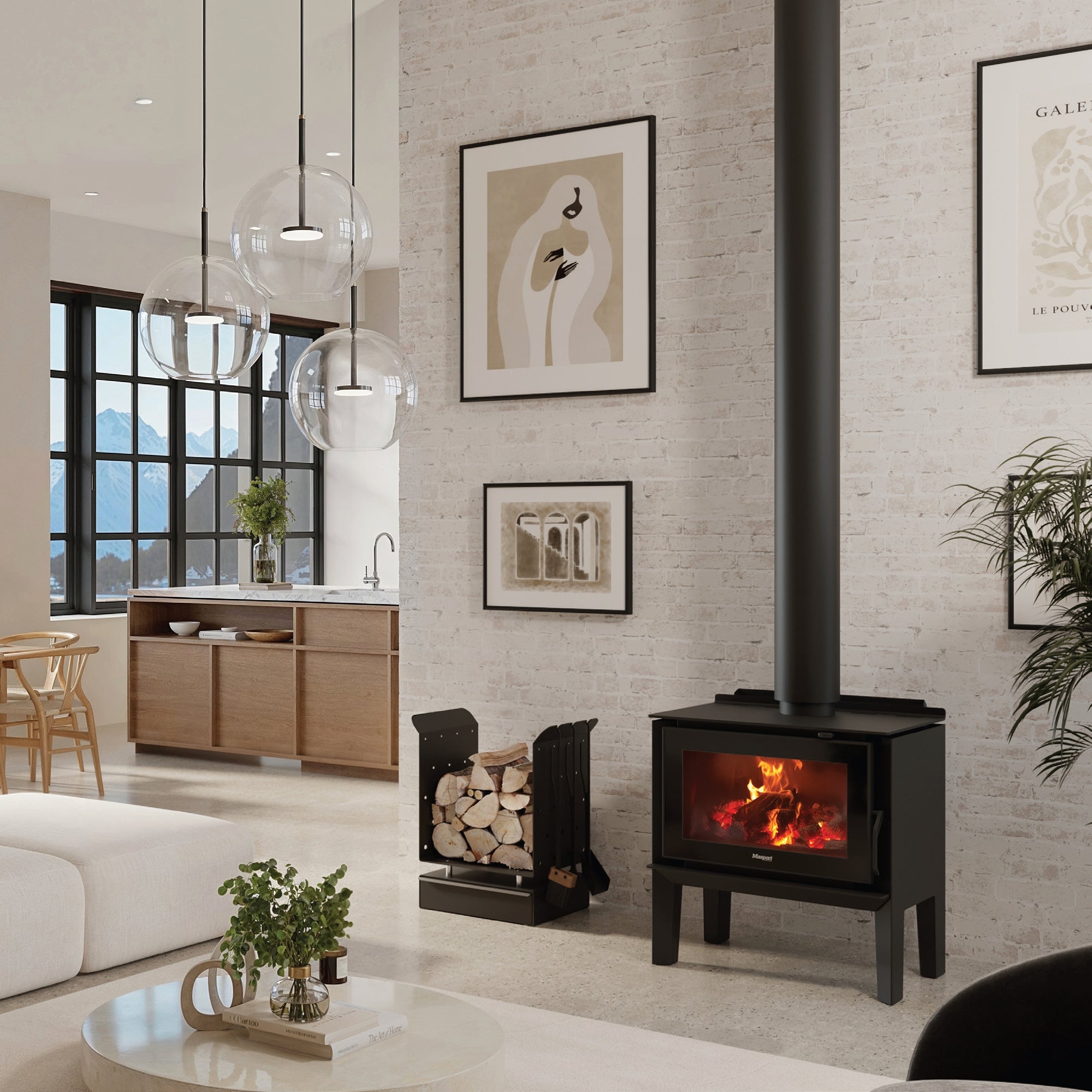 Masport Auburn 6 Legs Wood Fireplace