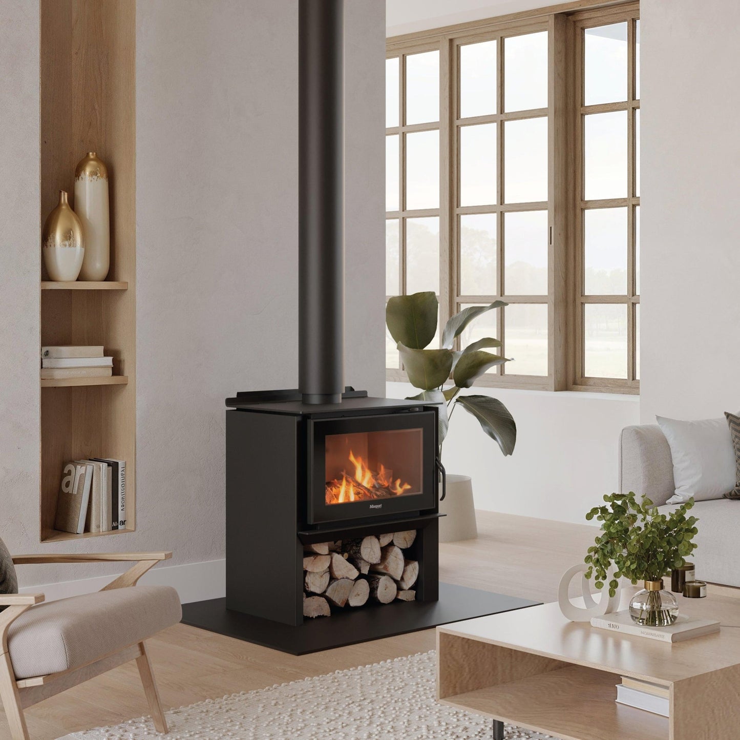 Masport Auburn 6 Woodstacker Wood Fireplace