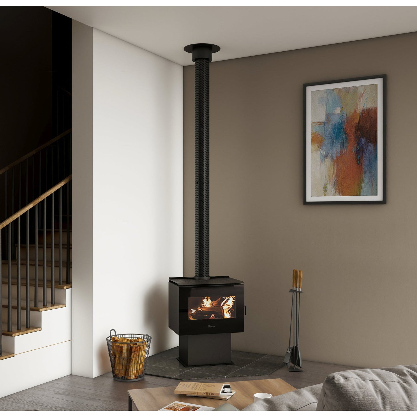 Masport Clunes Pedestal Wood Fireplace