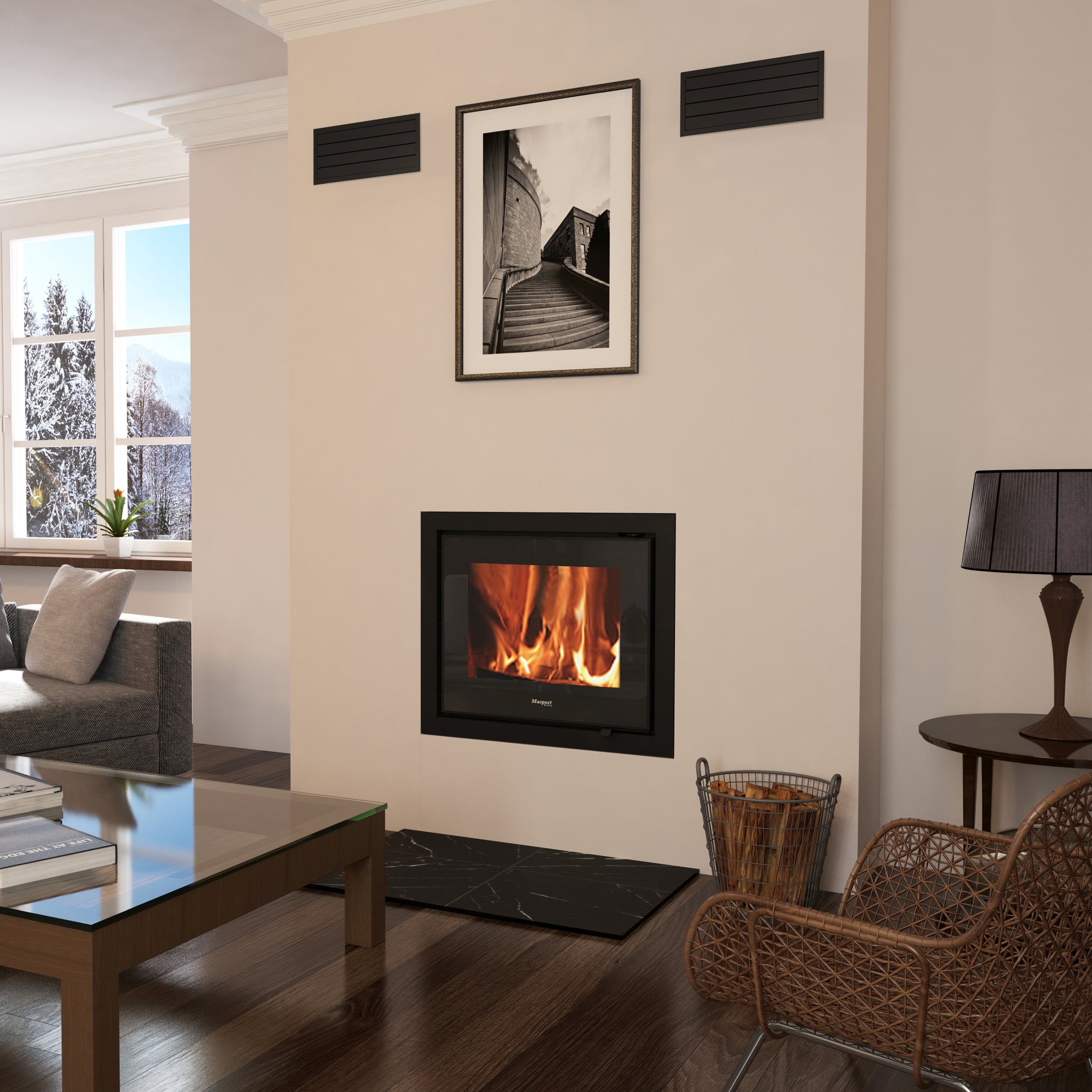 Masport Inverell Inbuilt Wood Fireplace – Luxe Fireplaces